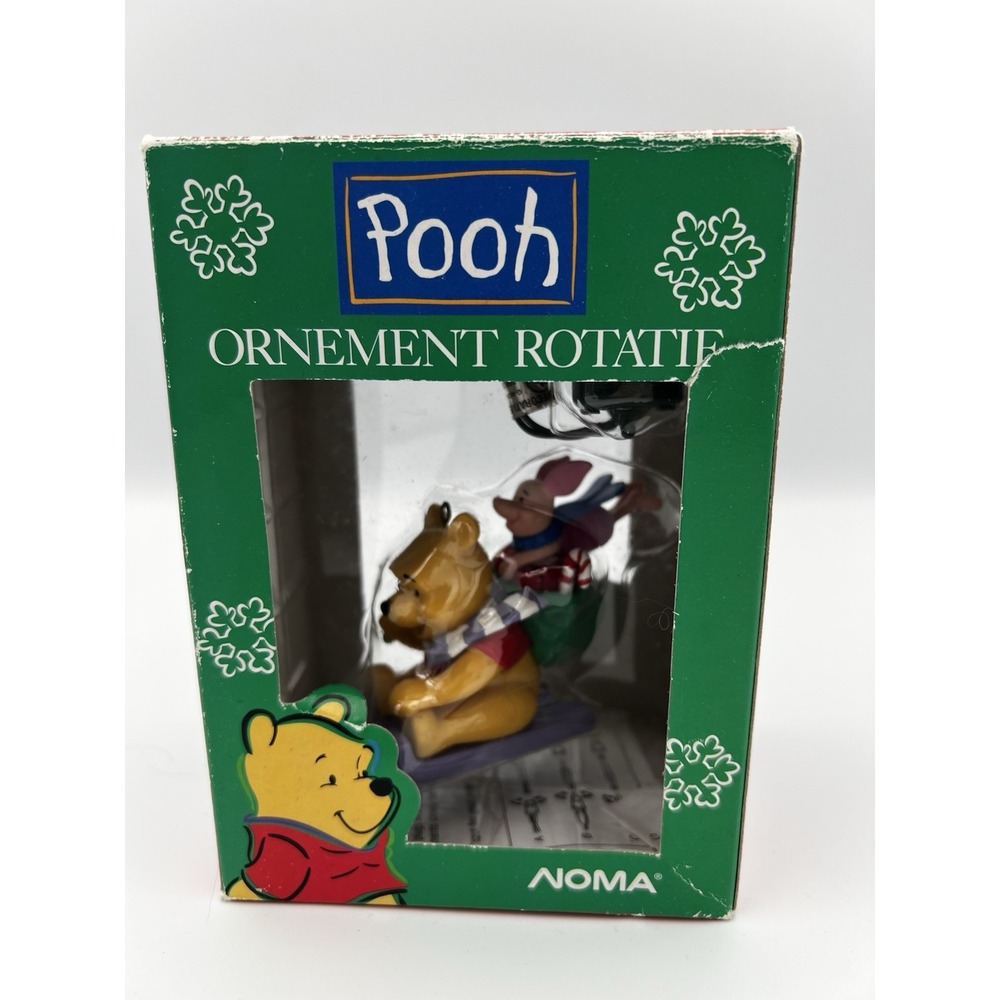 Winnie The‎ Pooh And Piglet Christmas Ornament Disney Noma Tree Sleigh Sled